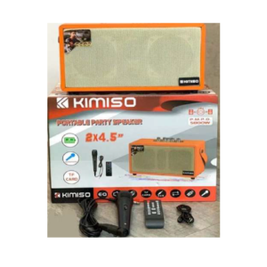 KIMISO KMS-203 Altavoz estéreo 3D portátil inalámbrico Bluetooth con micrófono dual Karaoke familiar KTV