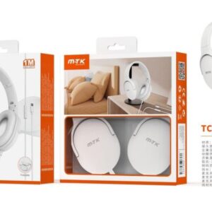 Auriculares Cascos con Cable TC3272 BL Auriculares Casco Zor plegable con Cable Type-C y microfono, Cable 1.2m